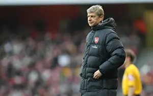 Arsenal V Portsmouth 2008-09 Prints: Arsene Wenger Celebrates Arsenal's Hard-Fought 1:0 Victory Over Portsmouth
