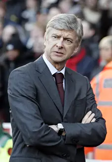 Arsenal V Wigan 2008-9 Prints: Arsene Wenger Celebrates Arsenal's Victory Over Wigan Athletic