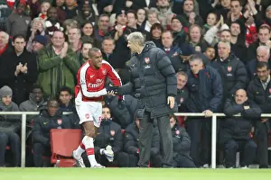 Arsene Wenger Celebrates Jay Simpson's First Goal for Arsenal: Arsenal 3-0 Wigan Athletic, Carling Cup 4th Round