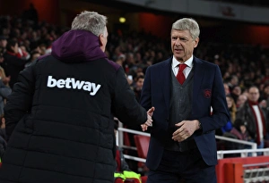Arsenal V West Ham United - Carabao Cup 2017-18 Prints: Arsene Wenger and David Moyes Pre-Match: Arsenal vs