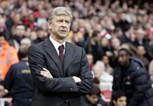 Arsenal V Aston Villa 2008-09 Prints: Arsene Wenger: Disappointment at Emirates as Arsenal Lose 0:2 to Aston Villa in Premier League
