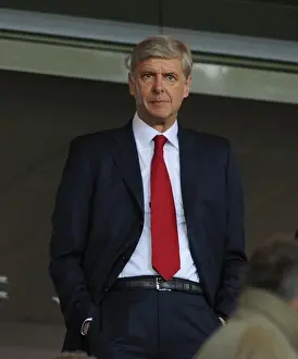 Arsenal V Olympiacos 2012-13 Prints: Arsene Wenger at Emirates: Arsenal's 3-1 Victory over Olympiacos in the UEFA Champions League (Group B)