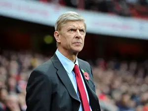 Arsenal V Fulham 2012-13 Prints: Arsene Wenger at Emirates Stadium: Arsenal Manager vs. Fulham (2012-13)