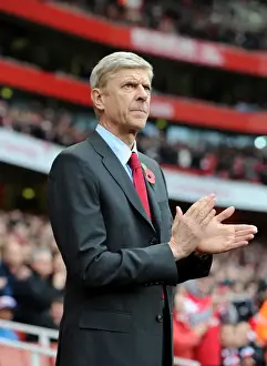 Arsenal V Fulham 2012-13 Prints: Arsene Wenger at Emirates Stadium: Arsenal Manager vs Fulham, Premier League (2012-13)