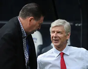 Newcastle United V Arsenal 2015-16 Prints: Arsene Wenger Engages in Pre-Match Chat with Chris Waddle (Newcastle United vs)