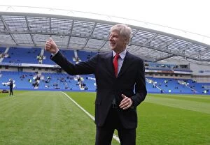 Images Dated 25th January 2015: Arsene Wenger before FA Cup Match: Brighton & Hove Albion vs. Arsenal (2015)