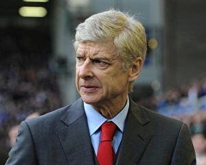 Everton Prints: Arsene Wenger at Goodison Park: Everton vs. Arsenal, Premier League 2013/14