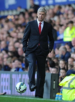 Everton V Arsenal 2014/15 Prints: Arsene Wenger at Goodison Park: Everton vs Arsenal, Premier League 2014/15