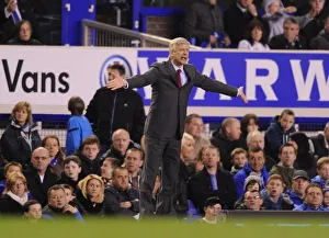 Everton V Arsenal 2011-12 Prints: Arsene Wenger at Goodison Park: Everton vs Arsenal, Premier League 2011-12