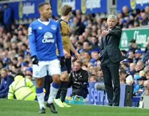 Everton V Arsenal 2015-16 Prints: Arsene Wenger Guides Arsenal to a 2-0 Victory over Everton in the Barclays Premier League