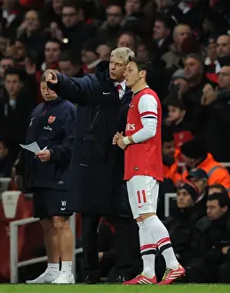 Arsene Wenger Guides Mesut Ozil During Arsenal's FA Cup Clash Against Tottenham, 2013-14
