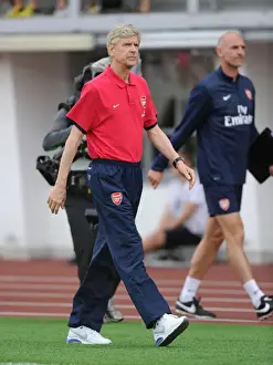 Arsenal V Manchester City Pre Season 2013-14 Prints: Arsene Wenger at Half Time: Arsenal vs Manchester City Pre-Season 2013-14