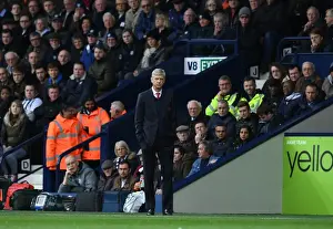 West Bromwich Albion V Arsenal 2016-17 Prints: Arsene Wenger at The Hawthorns: A Tense Premier League Clash between West Bromwich Albion and Arsenal (2016-17)