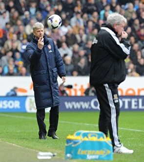 Hull City Collection: Arsene Wenger at Hull City: Premier League Clash, April 2014