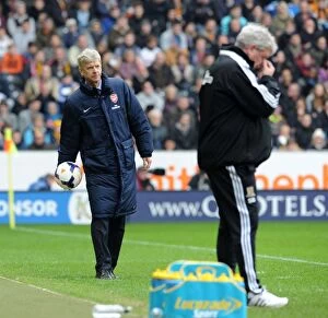 Hull City Collection: Arsene Wenger at Hull City: A Premier League Showdown, April 2014