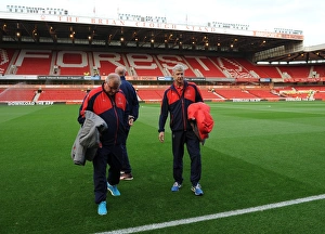 Nottingham Forest V Arsenal EPL Cup 3rd Round 2016-17 Prints: Arsene Wenger Inspects City Ground Pitch Before Arsenal's EFL Cup Clash with Nottingham Forest (2016-17)