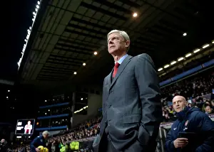 Aston Villa V Arsenal 2013-14 Prints: Arsene Wenger: Intense Focus at Aston Villa vs Arsenal, Premier League 2013-14