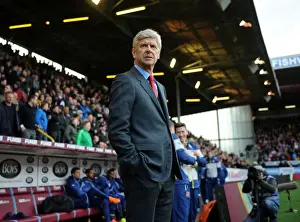Burnley V Arsenal 2014/15 Prints: Arsene Wenger: Intense Focus at Burnley's Turf Moor (Premier League 2015)