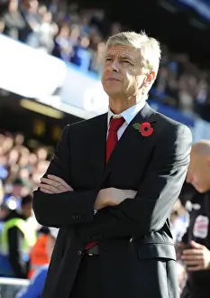 Chelsea V Arsenal 2011-12 Prints: Arsene Wenger: Intense Focus Before Chelsea vs Arsenal (2011-12)