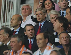 Montpellier V Arsenal 2012-13 Prints: Arsene Wenger and Ivan Gazidis: United at Montpellier during the 2012-13 UEFA Champions League
