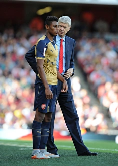 Arsene Wenger with Jeff Reine-Adelaide: Arsenal Training Session, Emirates Cup 2015/16