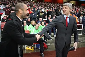 Arsenal V Barcelona 2009-10 Prints: Arsene Wenger and Josep Guardiola: A Champions League Showdown - Arsenal 2:2 Barcelona