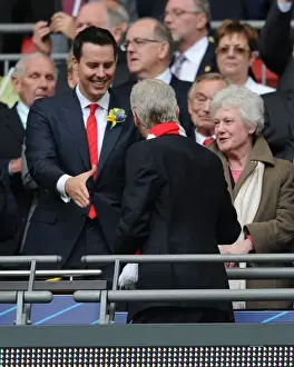 Arsenal V Aston Villa - FA Cup Final 2015 Prints: Arsene Wenger and Josh Kroenke: Celebrating Arsenal's FA Cup Victory over Aston Villa