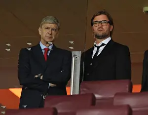 Arsenal V Borussia Dortmund 2013-14 Prints: Arsene Wenger and Jurgen Klopp: A Champions League Showdown at the Emirates, 2013