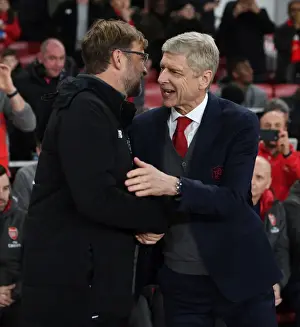 Arsenal V Liverpool 2017-18 Prints: Arsene Wenger and Jurgen Klopp: A Tradition of Respect Before the Arsenal vs