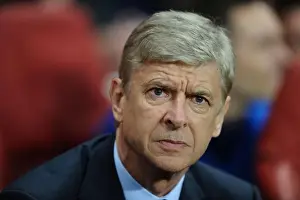 Arsenal V Borussia Dortmund 2013-14 Prints: Arsene Wenger: Leading Arsenal Against Borussia Dortmund in the 2013-14 UEFA Champions League
