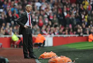 Arsene Wenger Leading Arsenal Against West Bromwich Albion, Premier League 2011-12