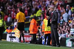 Celtic V Arsenal 2009-10 Prints: Arsene Wenger Leads Arsenal to 2-0 Victory over Celtic in UEFA Champions League