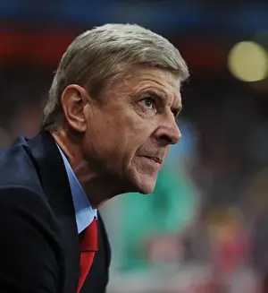 Arsenal V Napoli 2013-14 Prints: Arsene Wenger Leads Arsenal in the 2013-14 Champions League Match Against Napoli