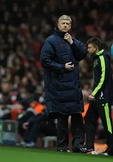 Arsenal V AC Milan 2011-12 Prints: Arsene Wenger Leads Arsenal Against AC Milan in Champions League Showdown
