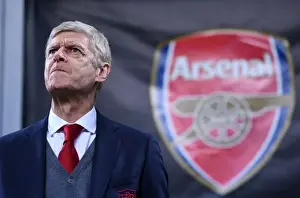 AC Milan V Arsenal 2017-18 Prints: Arsene Wenger Leads Arsenal Against AC Milan in Europa League Round of 16 (2017-18)