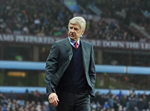 Aston Villa v Arsenal 2015-16 Collection: Arsene Wenger Leads Arsenal Against Aston Villa in Premier League (December 2015)