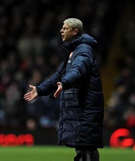 Images Dated 13th January 2014: Arsene Wenger Leads Arsenal Against Aston Villa in Premier League (January 2014)