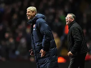 Aston Villa V Arsenal 2013-14 Prints: Arsene Wenger Leads Arsenal Against Aston Villa in Premier League Clash (January 2014)