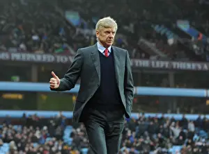 Aston Villa V Arsenal 2015-16 Prints: Arsene Wenger Leads Arsenal Against Aston Villa in Premier League (December 2015)