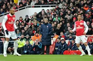 Images Dated 4th February 2012: Arsene Wenger Leads Arsenal Against Blackburn Rovers in Premier League (2011-12)