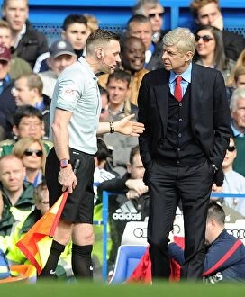 Images Dated 22nd March 2014: Arsene Wenger Leads Arsenal Against Chelsea in Premier League Showdown (2013-14)