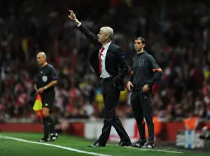 Arsenal V Galatasaray 2014/15 Champions League Prints: Arsene Wenger Leads Arsenal Against Galatasaray in 2014 Champions League