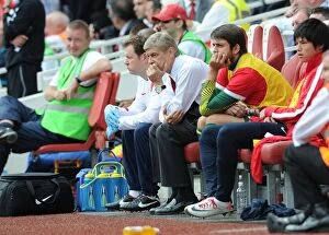 Arsenal v Liverpool 2011-2012 Collection: Arsene Wenger Leads Arsenal Against Liverpool in the Premier League (2011-2012)