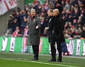 Images Dated 25th February 2018: Arsene Wenger Leads Arsenal Against Manchester City in Carabao Cup Final