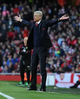 Arsenal V Norwich City 2015-16 Prints: Arsene Wenger Leads Arsenal Against Norwich City in Premier League 2015-16