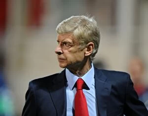 Images Dated 18th September 2013: Arsene Wenger Leads Arsenal Against Olympique Marseille in 2013-14 UEFA Champions League