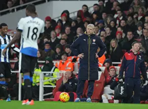 Arsene Wenger Leads Arsenal in Premier League Clash Against Newcastle United (2015-16)