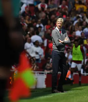 Arsenal V West Ham United 2017-18 Prints: Arsene Wenger Leads Arsenal in Premier League Clash Against West Ham United
