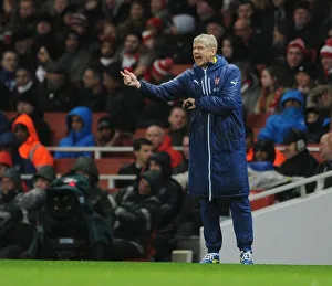 Arsenal V Queens Park Rangers 2014-15 Prints: Arsene Wenger Leads Arsenal Against Queens Park Rangers, 2014-15 Premier League