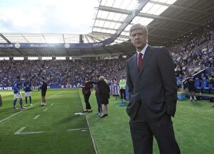 Images Dated 31st August 2014: Arsene Wenger at Leicester City: A 2014-15 Visit (Arsenal vs Leicester City)